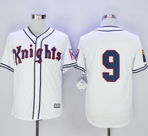 New York Knights The Natural #9 Roy Hobbs White Movie Stitched Baseball Jersey